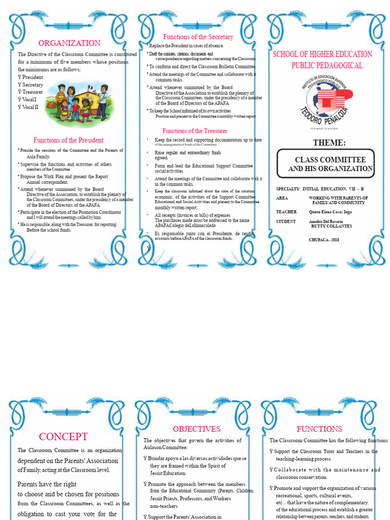 Classroom Committee Roles and Functions | PDF