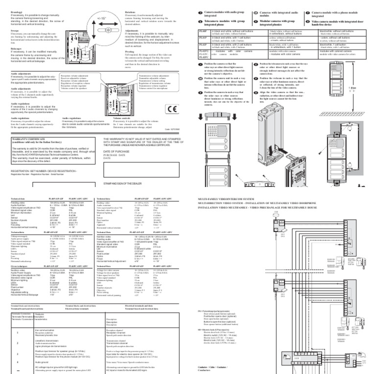 Multi-Family Video Intercom System Guide | PDF | Alternating Current ...