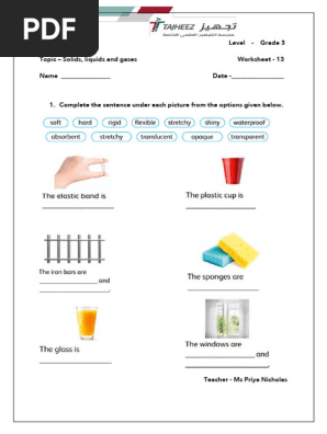 68 Free Grade 3 Science Worksheets States Of Matter Pdf Printable