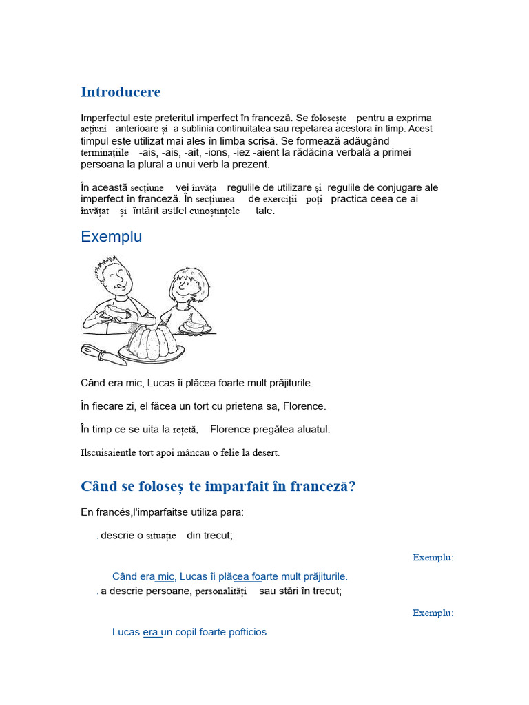 Imperfectul Cum Se Formează | PDF