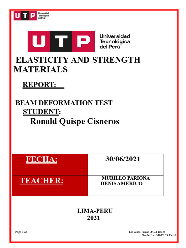 Beam Deformation Testing Report | PDF | Beam (Structure) | Bending
