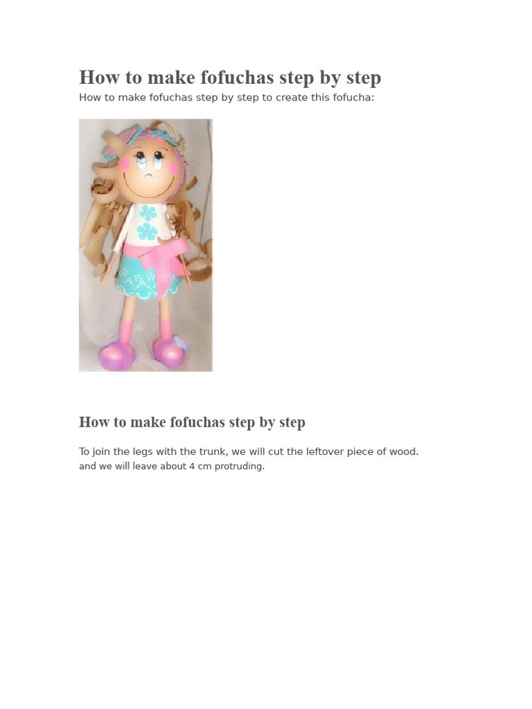 Step-by-Step Fofucha Making Guide | PDF
