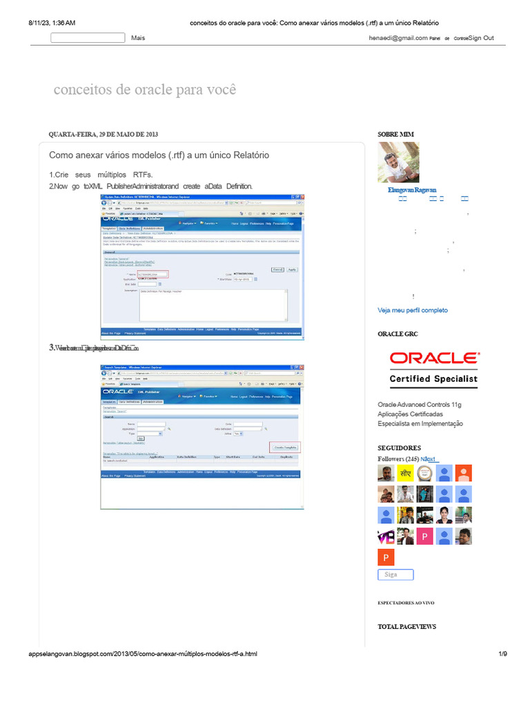 Anexar Vários Modelos RTF a Relatório | PDF | Gestão de dados | Informática