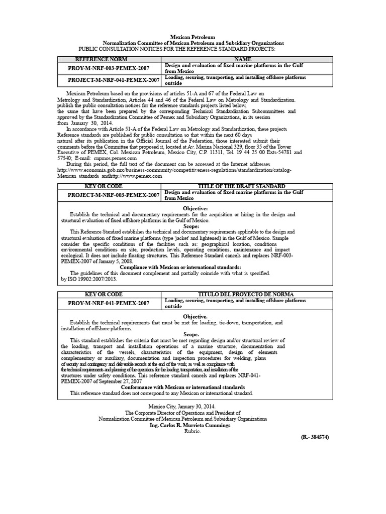 Design and Installation Standards For Marine Platforms | PDF