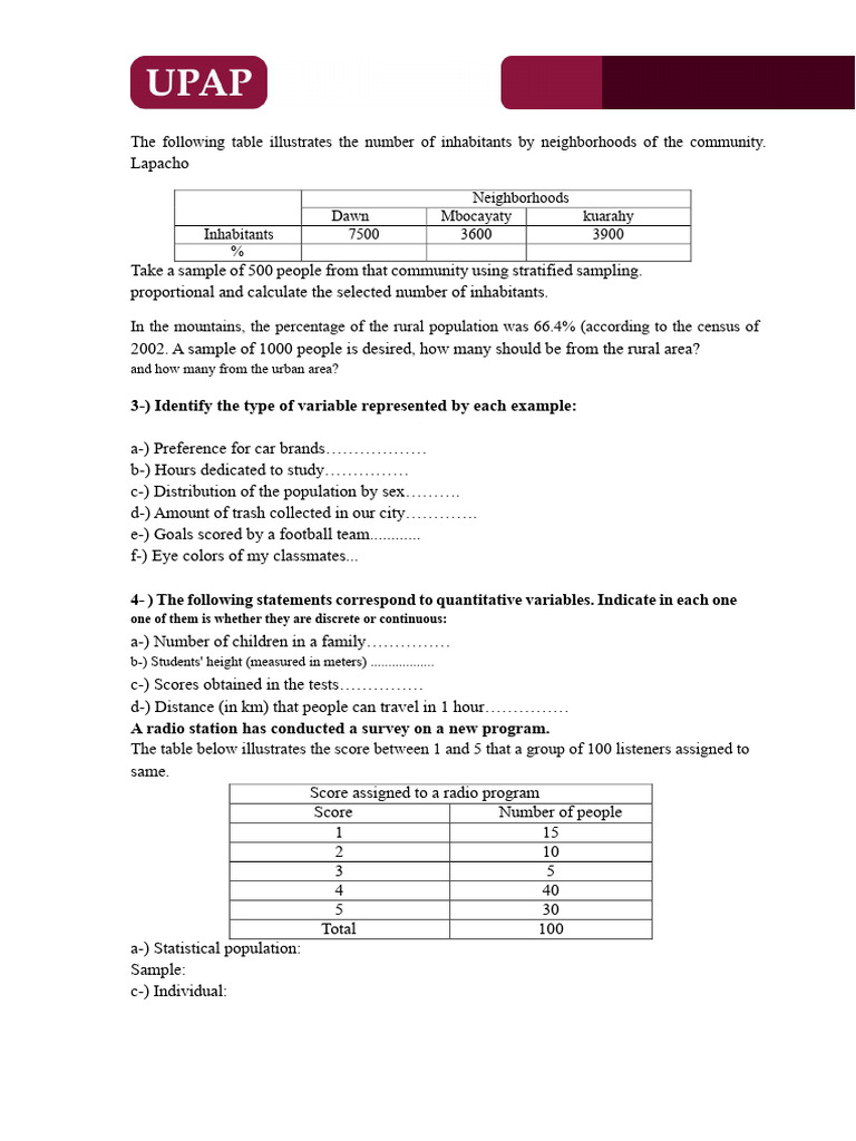Activity - Week 1 | PDF | Sampling (Statistics) | Statistics