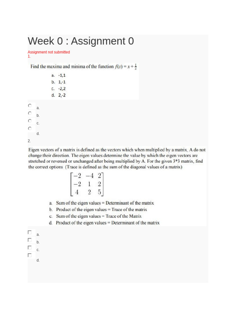 Week 0 Assignment Overview | PDF