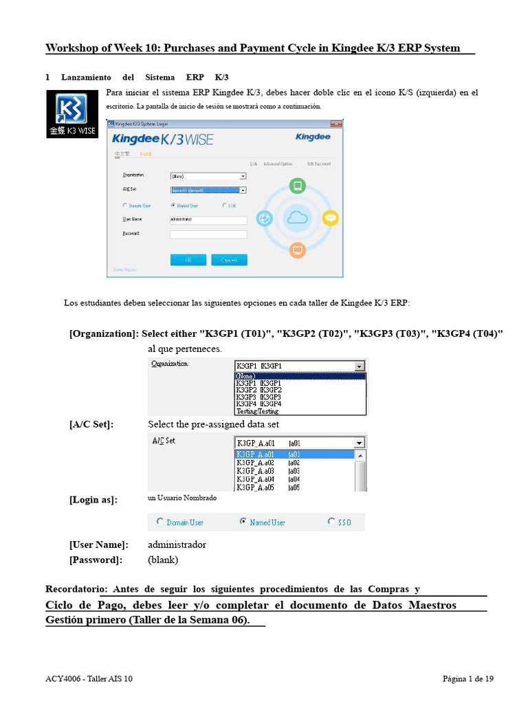 Ciclo de Compras y Pagos en Kingdee K/3 | PDF | Contabilidad ...