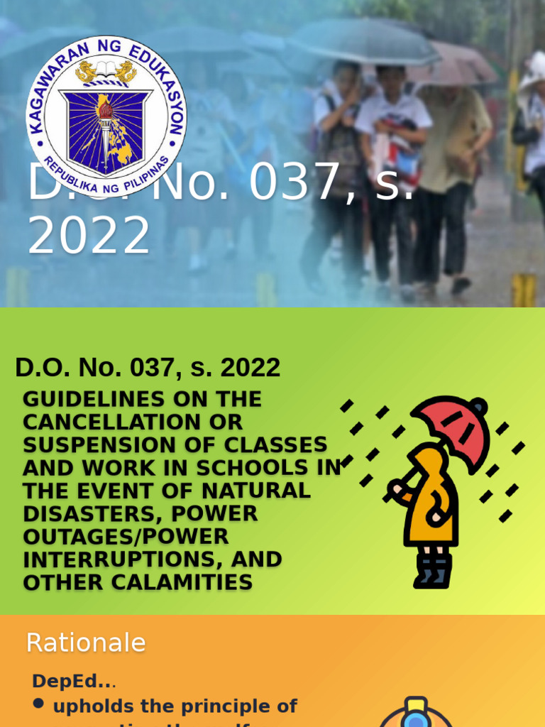 Class Suspension Guidelines for Disasters | PDF | Weather Events | Typhoon