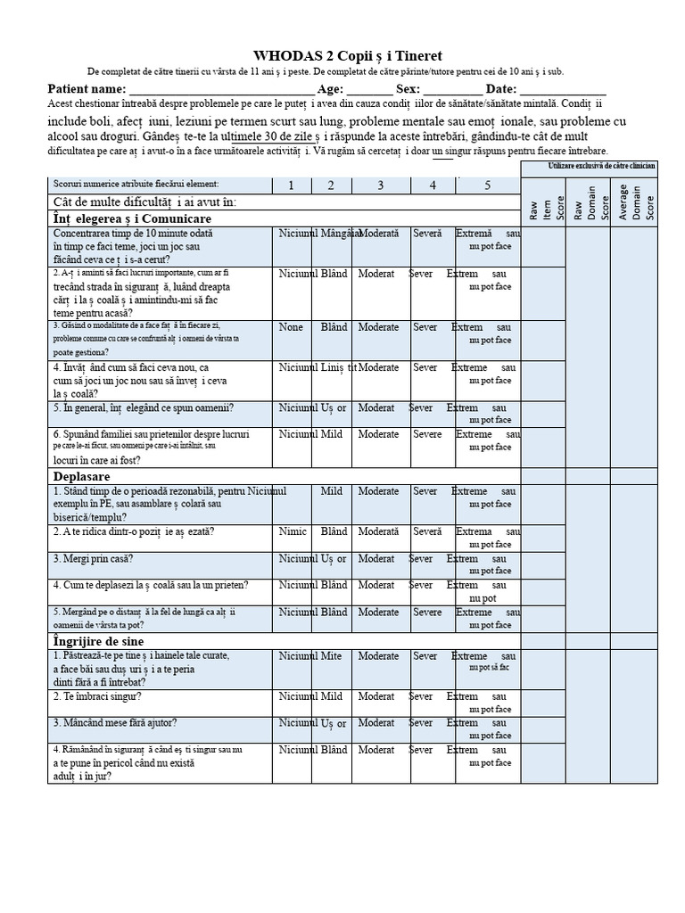 Whodas Copil | PDF