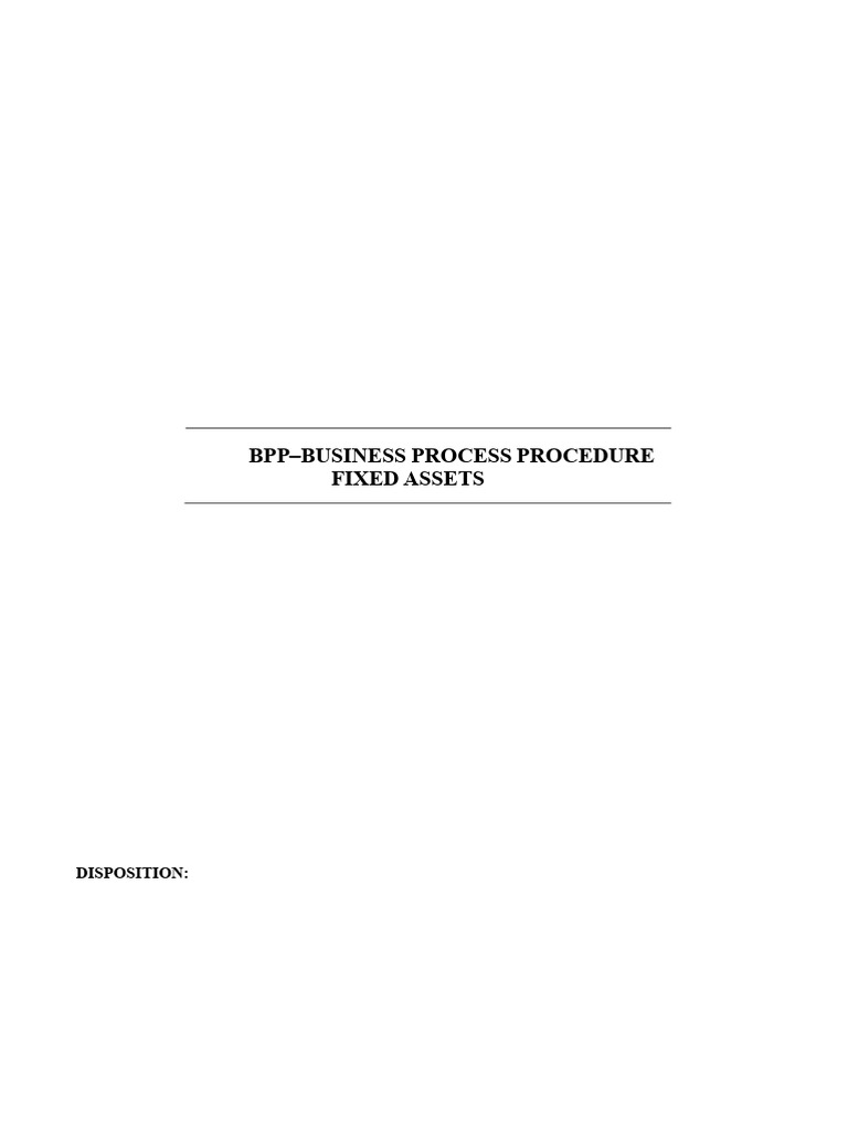 Fixed Assets Disposition Procedures Guide | PDF | Fixed Asset ...