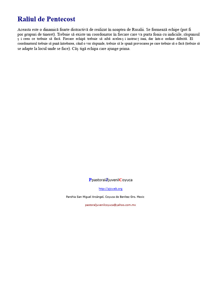 Raliul de Rusalii | PDF