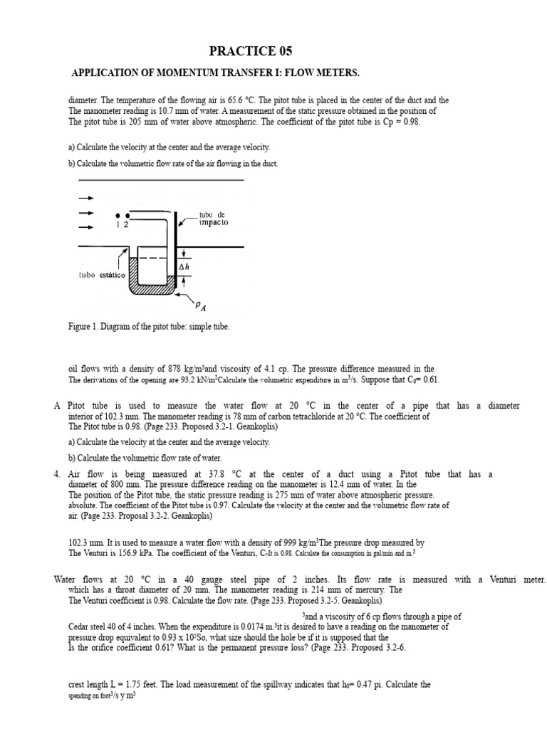 Flow Meter Calculations and Applications | PDF | Flow Measurement ...