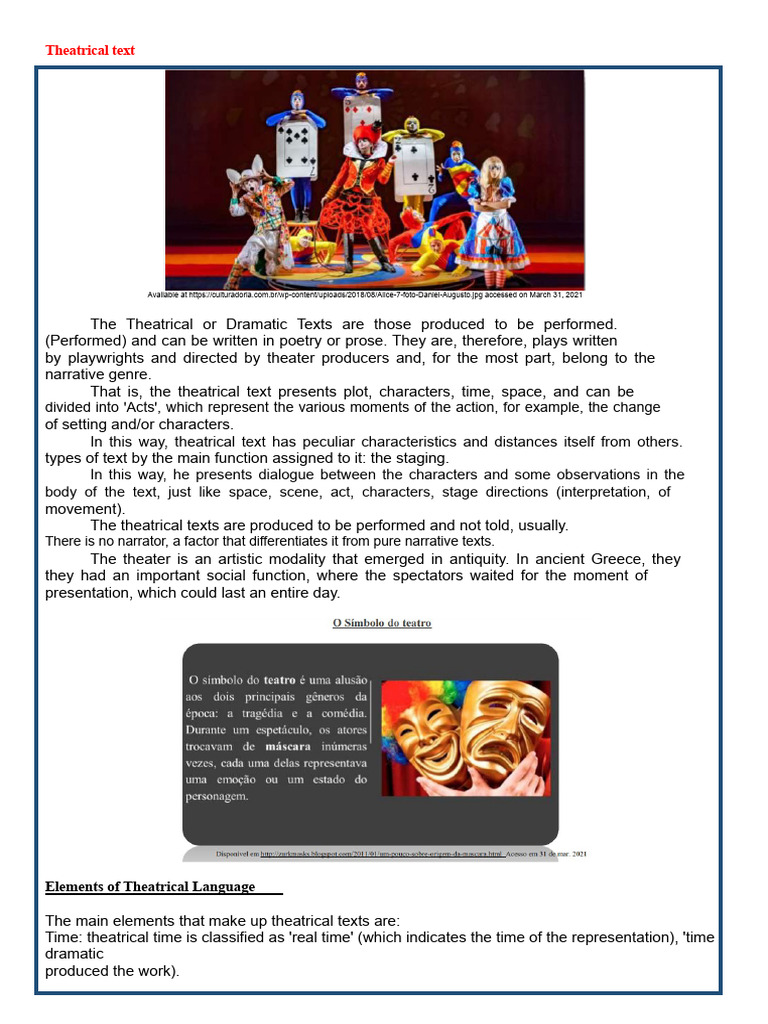 Understanding Theatrical Texts | PDF | Theatre | Narrative