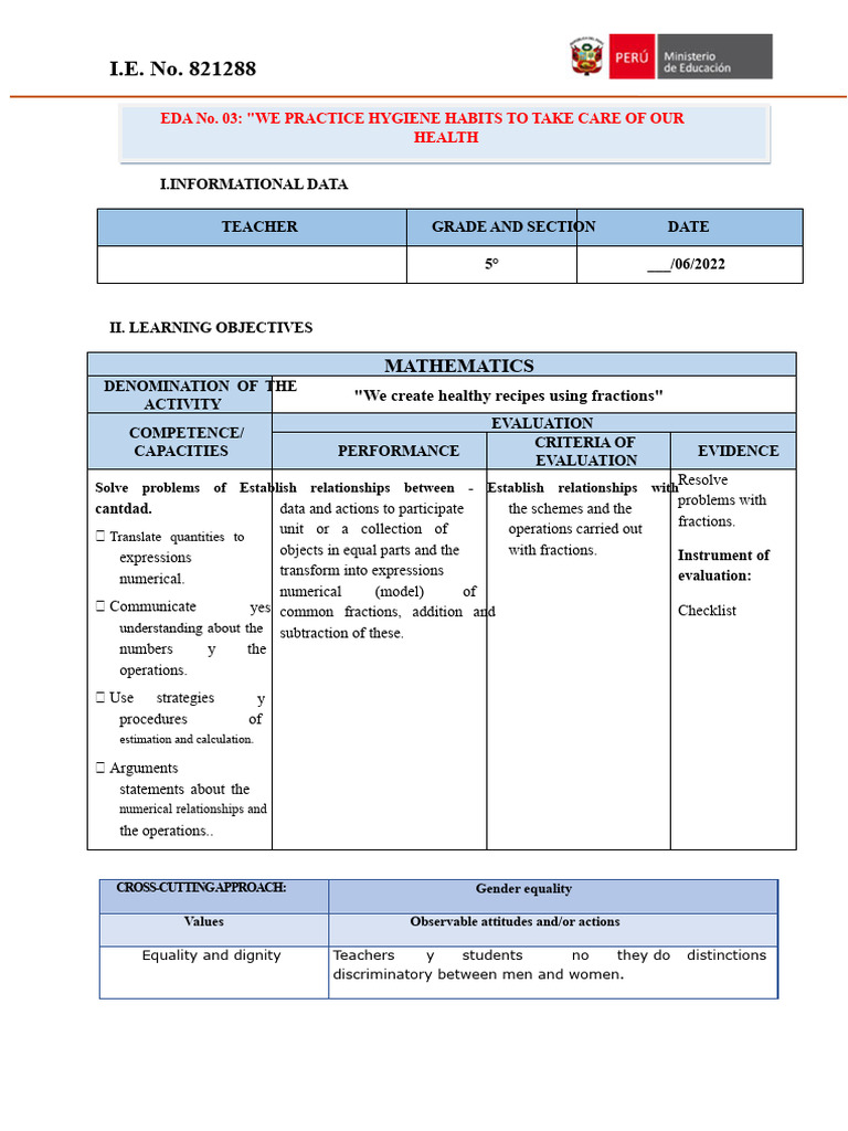 Healthy Recipes with Fractions Activity | PDF | Mathematics