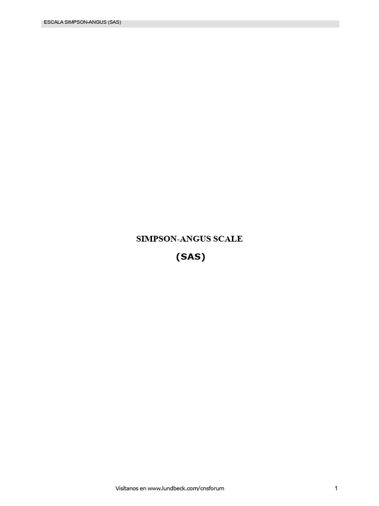 Escala Simpson-Angus: Evaluación del Parkinson | PDF | Codo | Hombro