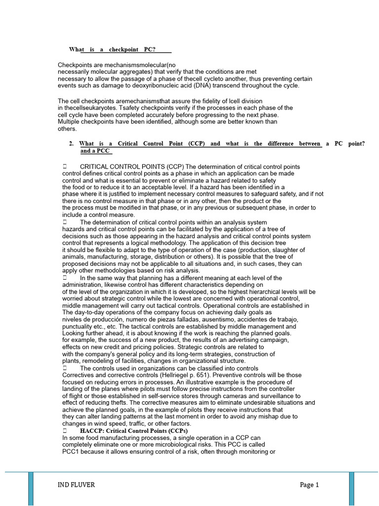 Understanding Checkpoints and CCPs | PDF | Verification And Validation ...
