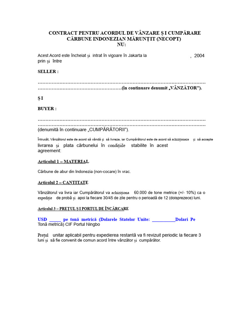 FORMAT - Contract de Proiect 6300 CIF China | PDF