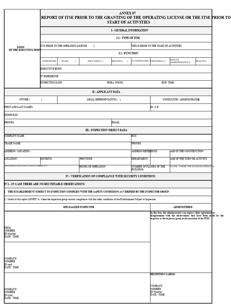 ITSE Operating License Inspection Report | PDF | Materials