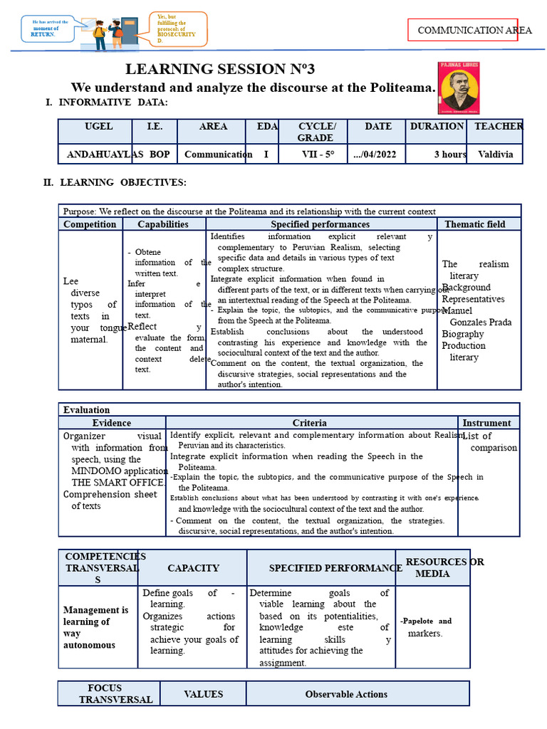 5th LEARNING SESSION SESSION 3-WEEK 2-EXPERIENCE 1-COM | PDF ...