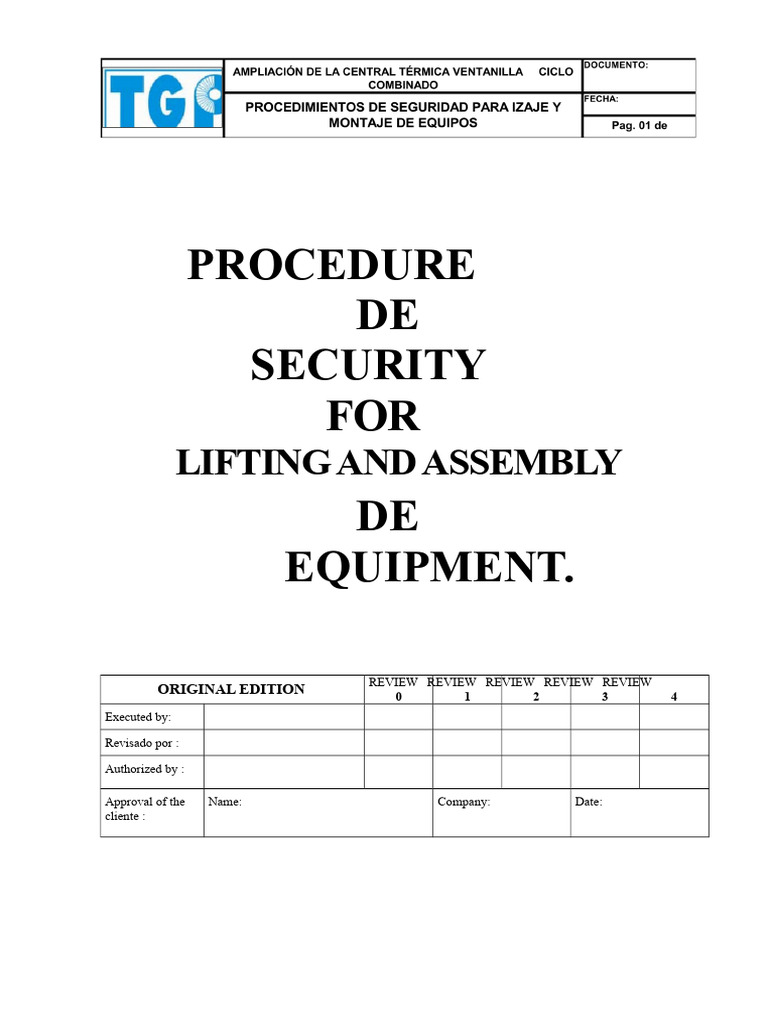 Lifting and Assembly Safety Procedure | PDF | Crane (Machine)