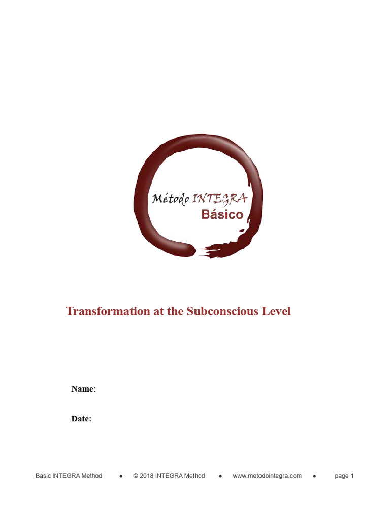 Integral Method Course | PDF | Psychological Trauma | Subjective Experience