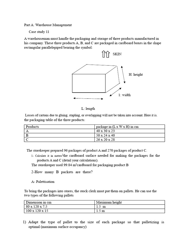 Warehouse Management and Logistics Case Study | PDF | Economies ...