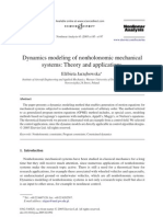 Dynamics Modeling of Nonholonomic Mechanical Systems