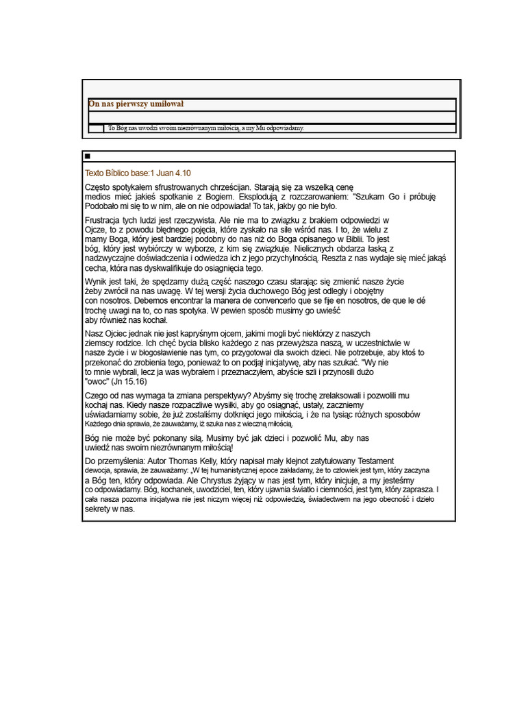 On Nas Pierwszy Pokochał. | PDF