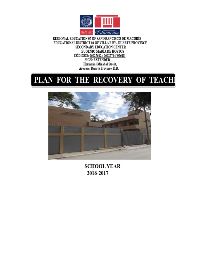 Scheme of A Teaching Recovery Plan | PDF | Chess Theory | Chess