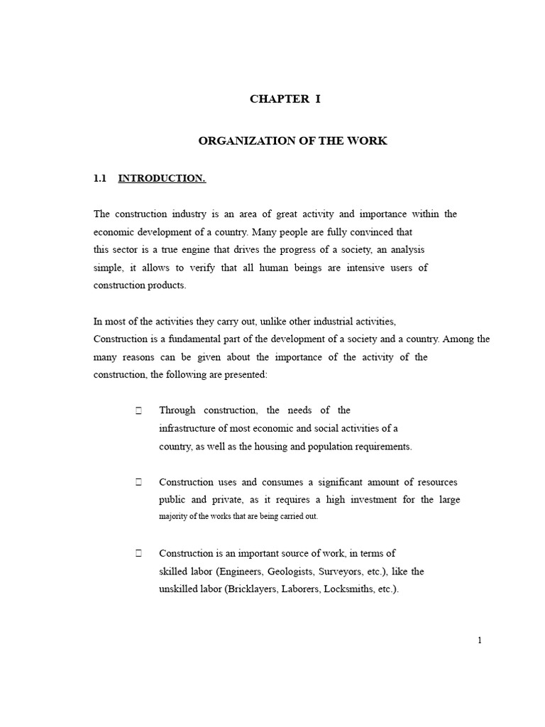 Construction Work Organization Guide | PDF | Concrete