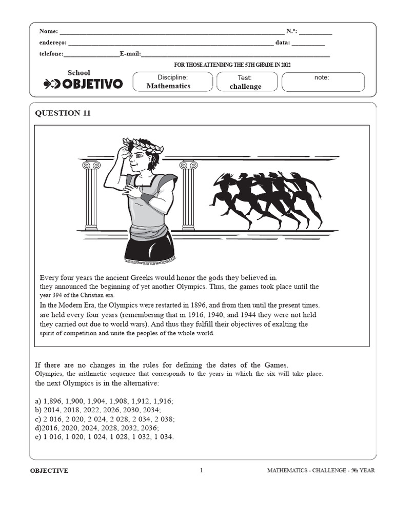 5th Grade Math Challenge Questions | PDF | Mathematics