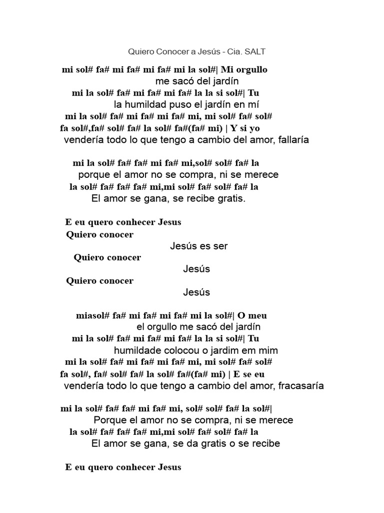 Quiero Conocer A Jesús Pdf