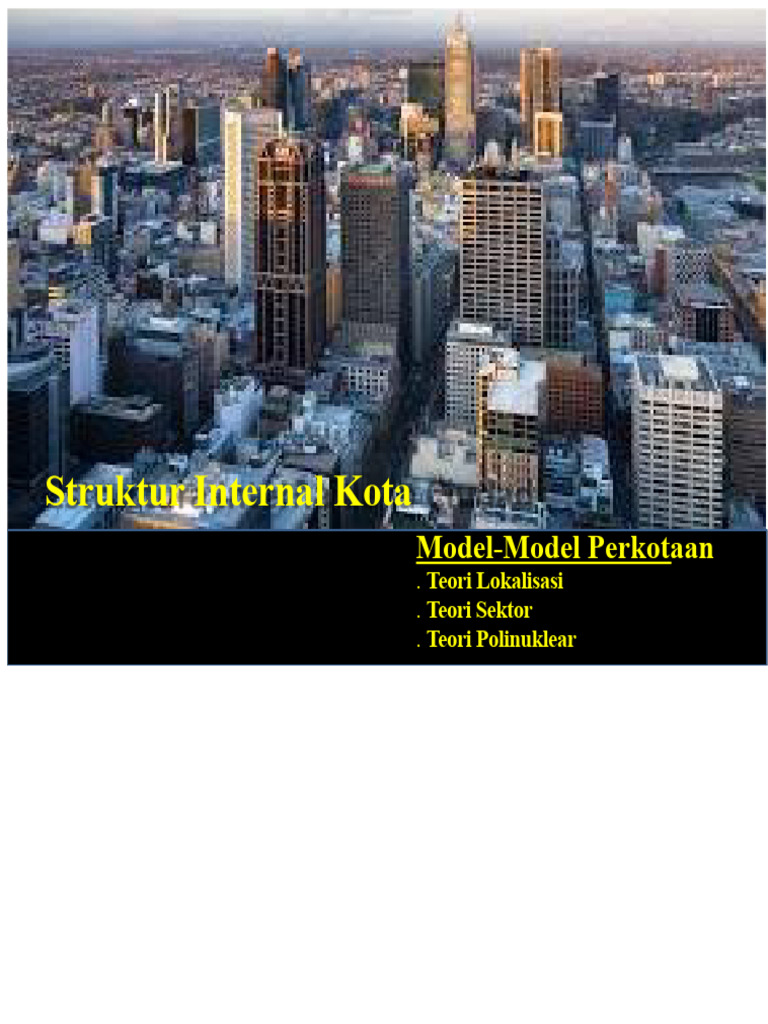 Model Struktur Internal Kota Perkotaan | PDF