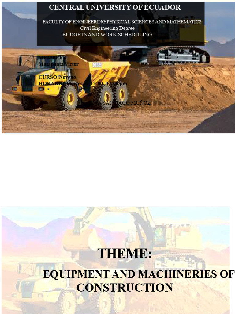 Presentation of Machinery Costs | PDF | Heavy Equipment | Loader ...