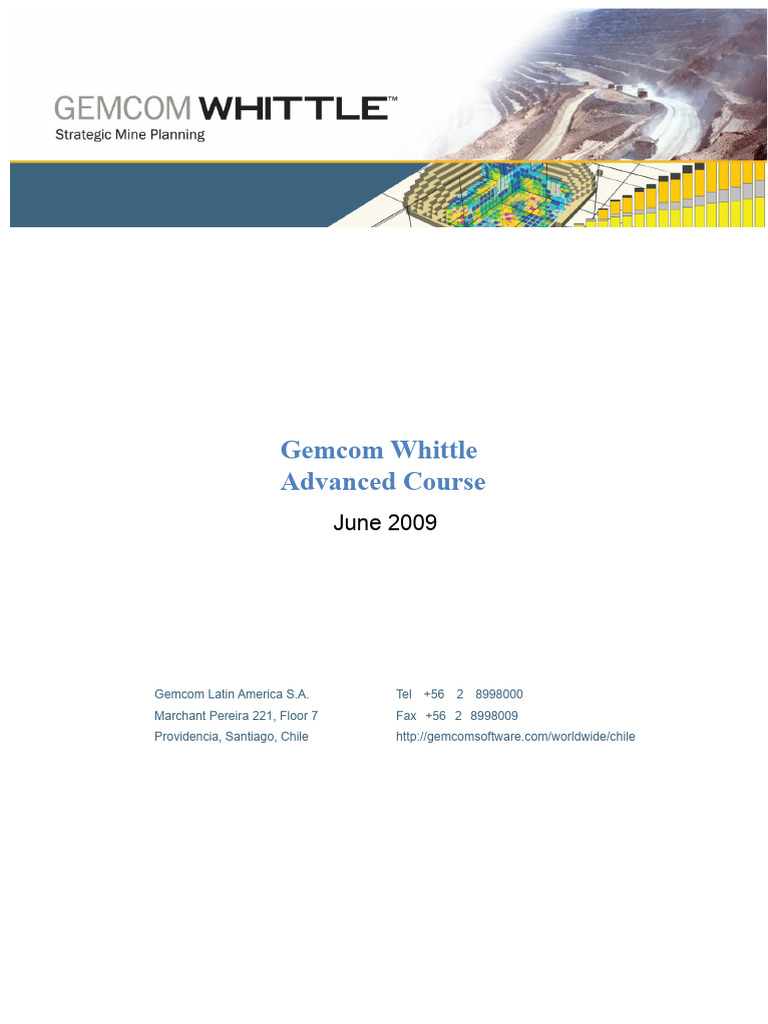 Advanced Gemcom Whittle Course Guide | PDF | Computer File | Slope