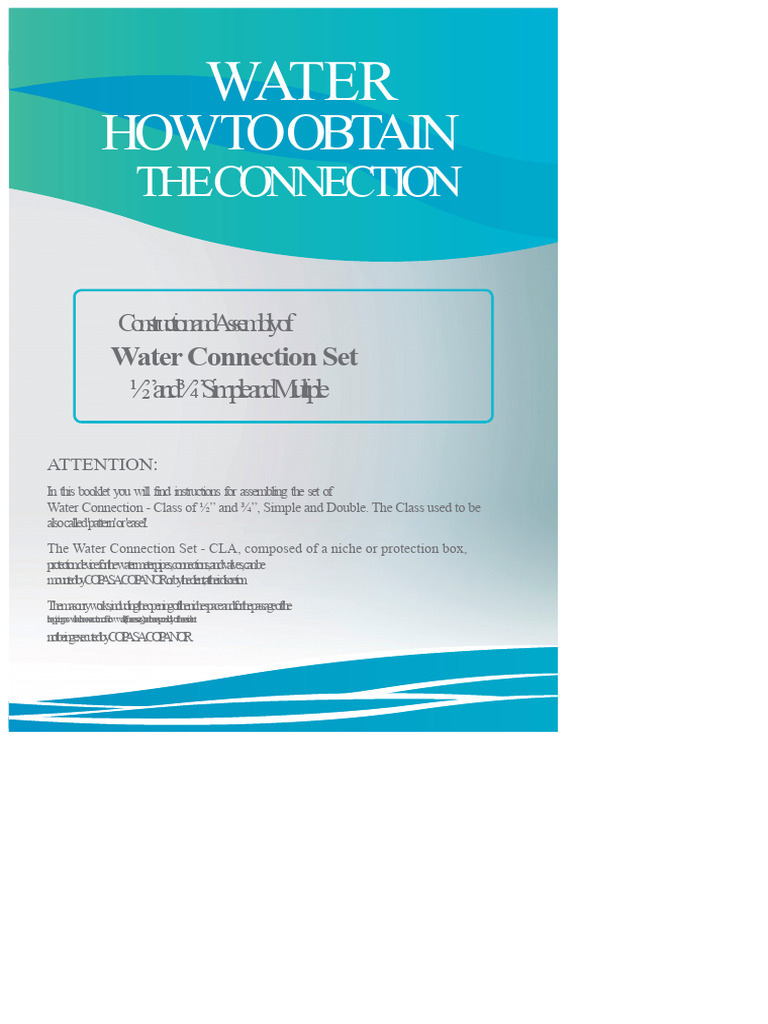 Water Connection Set Assembly Guide | PDF | Identity Document | Pipe ...