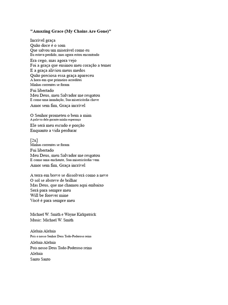 Letra de Amazing Grace | PDF