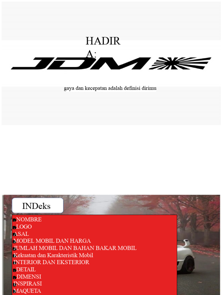 Mobil JDM: Desain Drift Ikonik Jepang | PDF