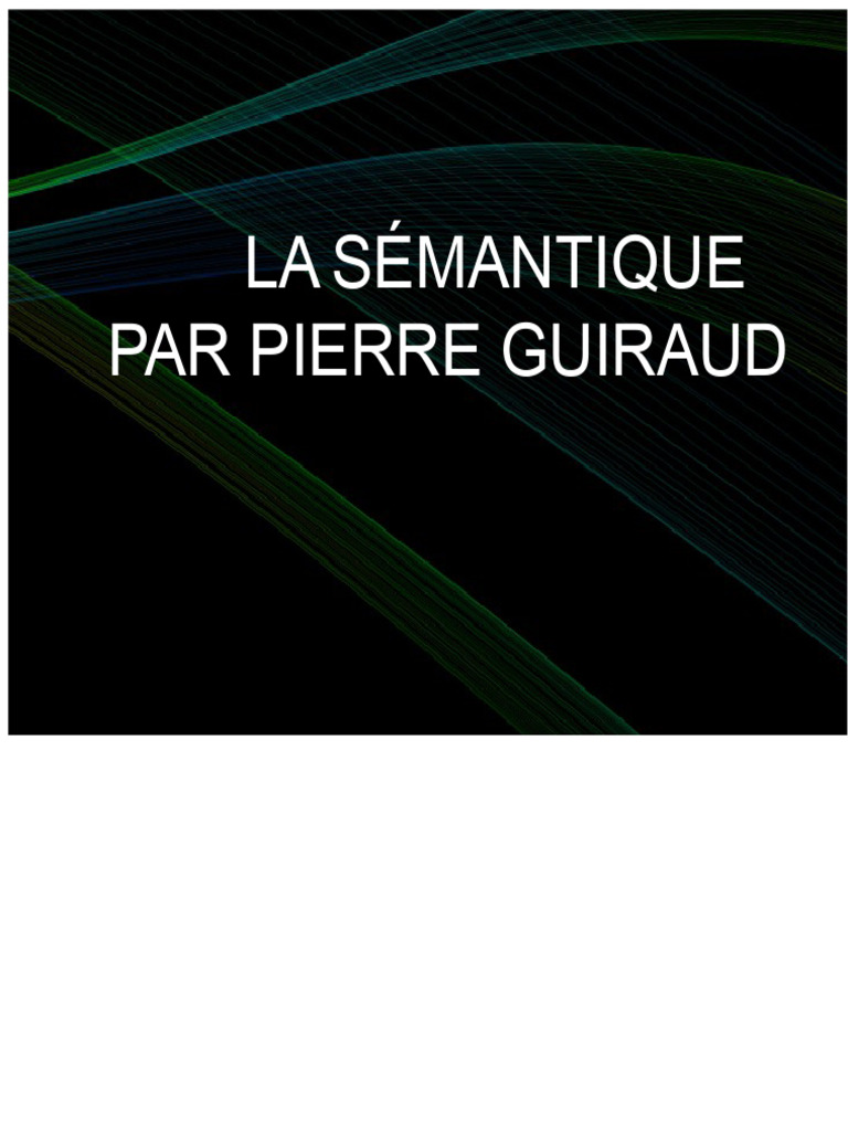 Introduction à la sémantique et ses enjeux | PDF | Concept de ...