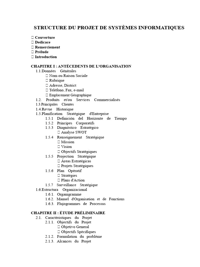 Structure d'un Projet Informatique | PDF | Cas d'utilisation | Informatique