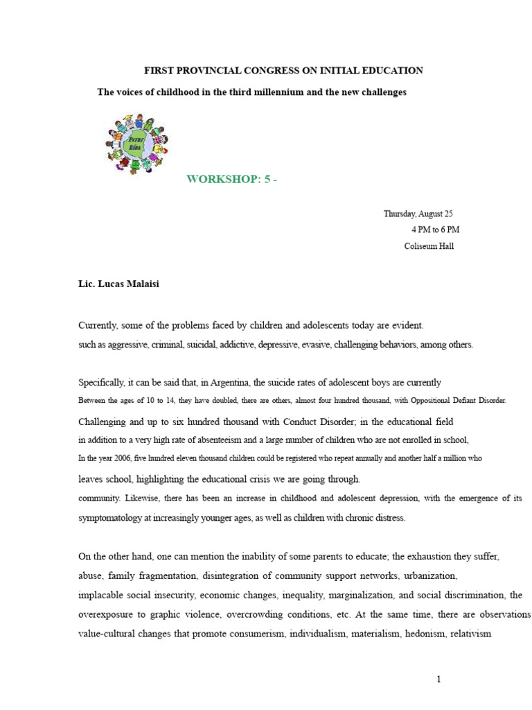 Emotional Education Workshop For Child Lucas Malaisi Pdf Feeling