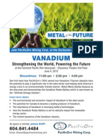 Will you be in Vancouver on Monday?  PacOre Vanadium Invitation