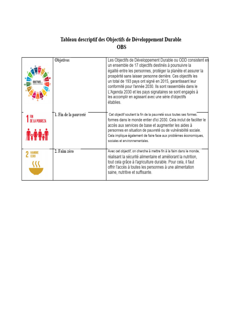 Objectifs de Développement Durable expliqués | PDF | Développement ...