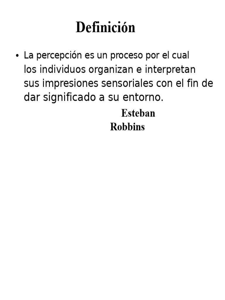 Proceso y Factores de la Percepción Humana | PDF | Percepción ...