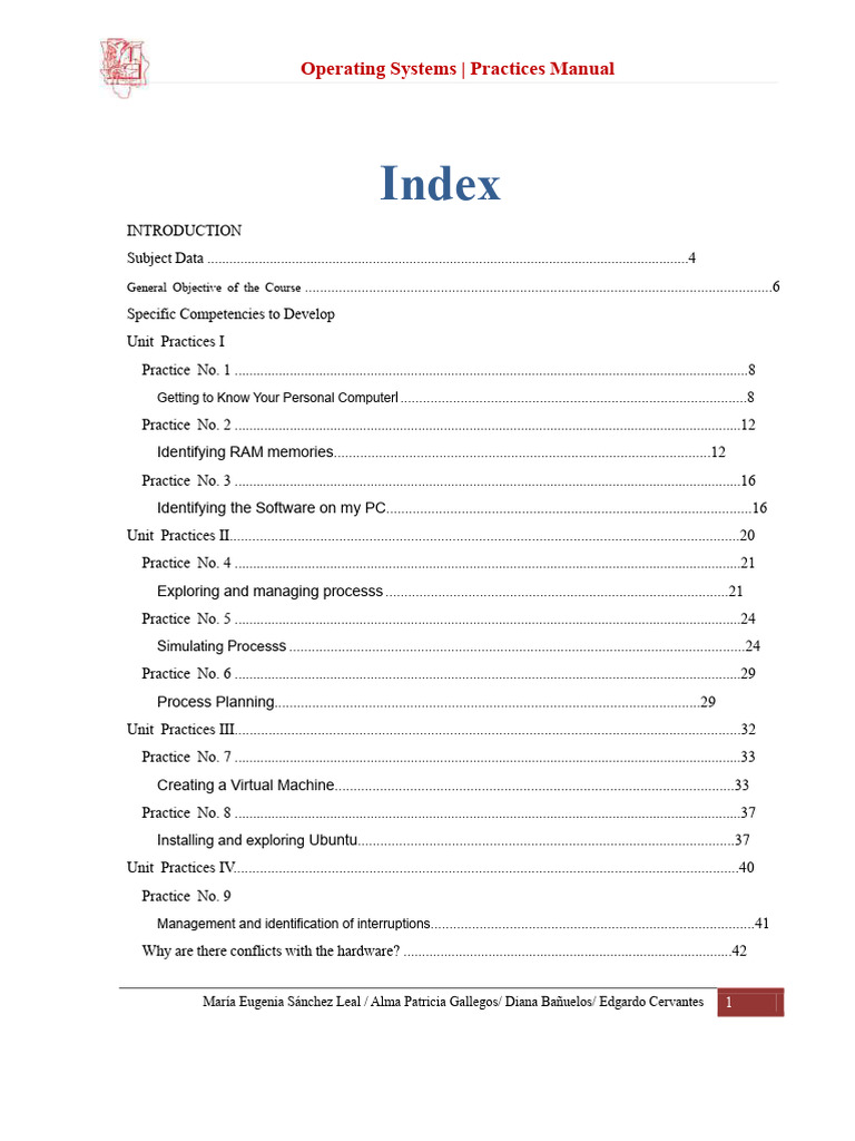 Operating Systems Practice Manual | PDF | Operating System | Personal ...