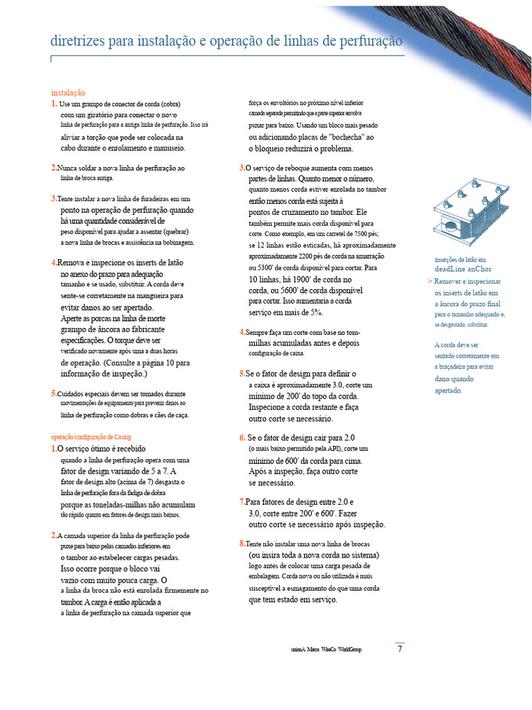 Diretrizes para Instalação de Linhas de Perfuração | PDF | Conector ...