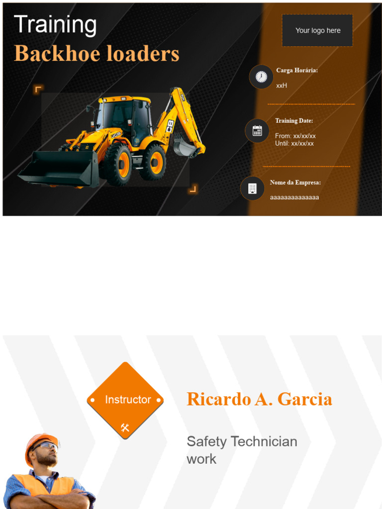 NR12 Operator Excavator Training | PDF | Loader (Equipment) | Heavy ...