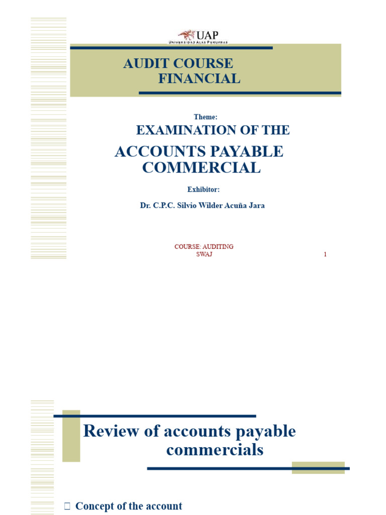Accounts Payable Audit Course Overview | PDF | Accounts Payable | Audit
