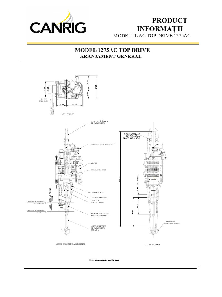 Canrig Top Drive Model 1275 AC | PDF