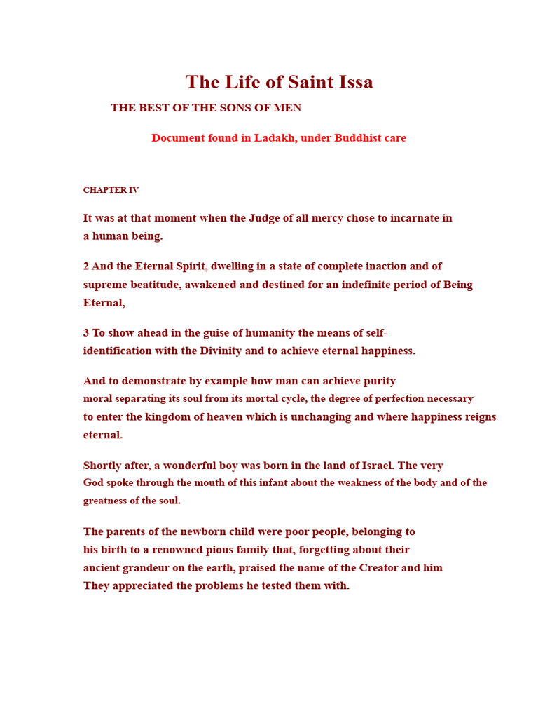 The Teachings of Saint Issa | PDF | Jesus | Moses